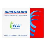 ADRENALINA 1 ML 25 AMPOLLAS EC