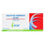SULFATO FERROSO 200 MG 50 GRAGEAS EC