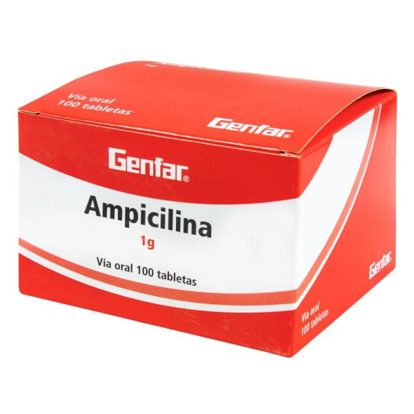 AMPICILINA 1 GR 100 TABLETAS GF