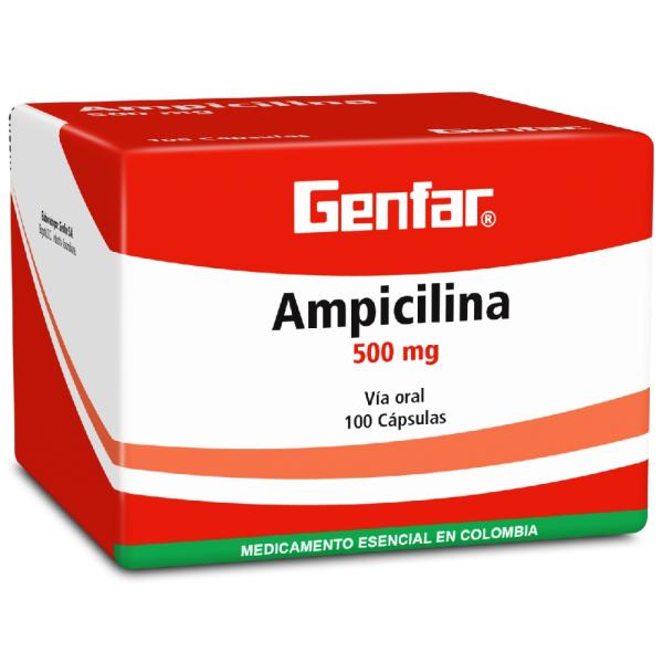 AMPICILINA 500 MG 100 CAPSULAS GF