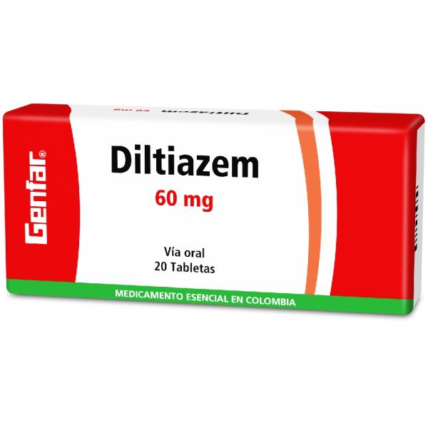 DILTIAZEM 60 MG 20 TABLETAS GF