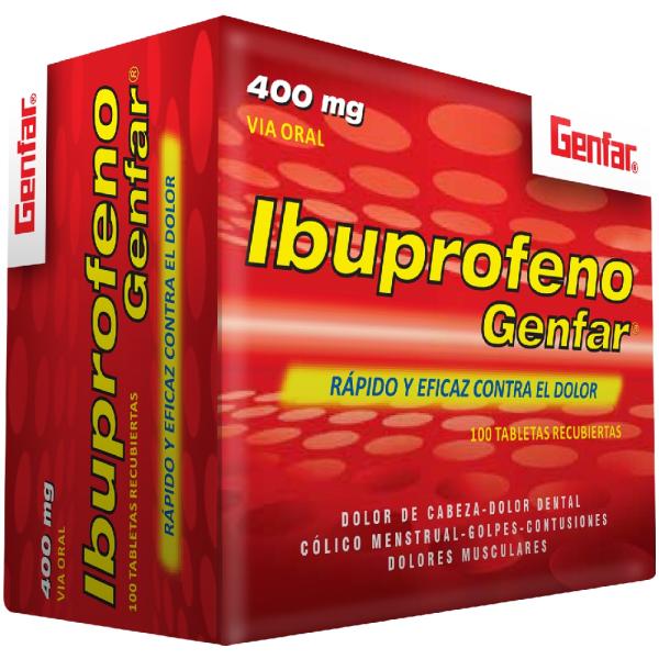 IBUPROFENO 400 MG 100 TABLETAS GF