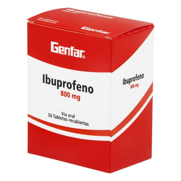 IBUPROFENO 800 MG 50 TABLETAS GF