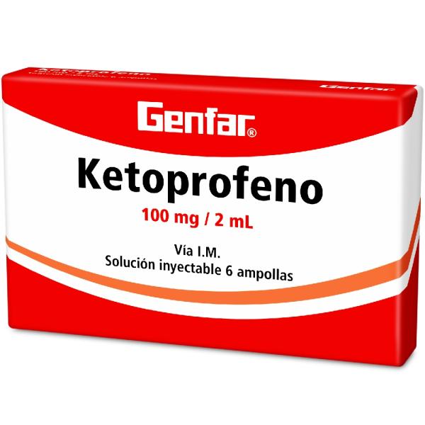 KETOPROFENO 100 MG 6 AMPOLLAS GF