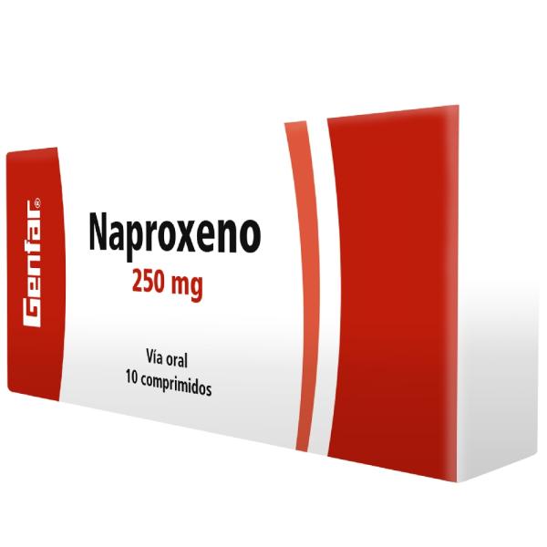 NAPROXENO 250 MG 10 CAPSULAS GF