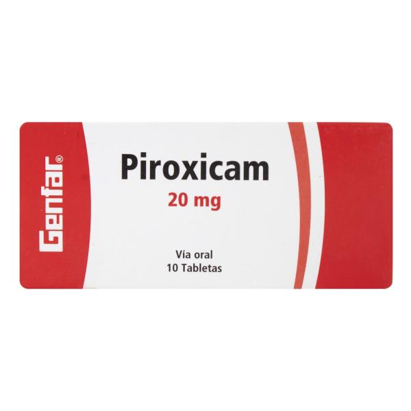 PIROXICAM 20 MG 10 TABLETAS GF