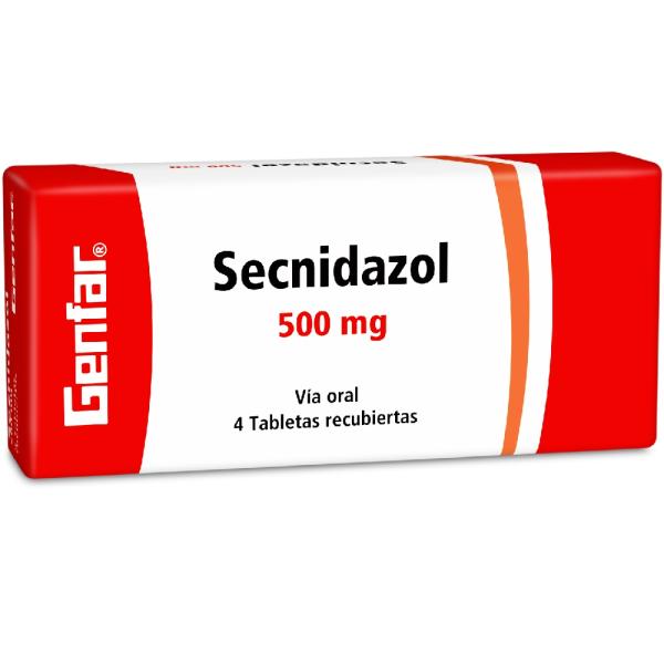 SECNIDAZOL 500 MG 4 TABLETAS GF