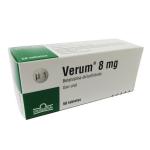 VERUM 8 MG 50 TABLETAS(A)(3%+)