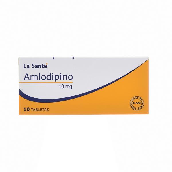 AMLODIPINO 10 MG 10 TABLETAS LS