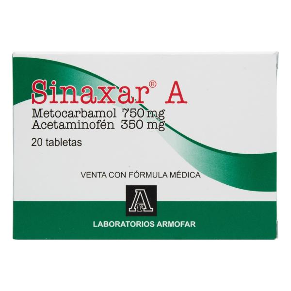 SINAXAR A 20 TABLETAS