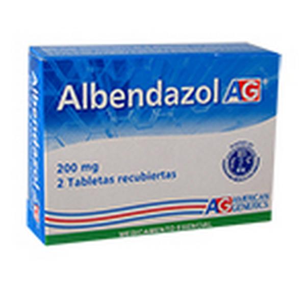 ALBENDAZOL 200 MG 2 TABLETAS AG