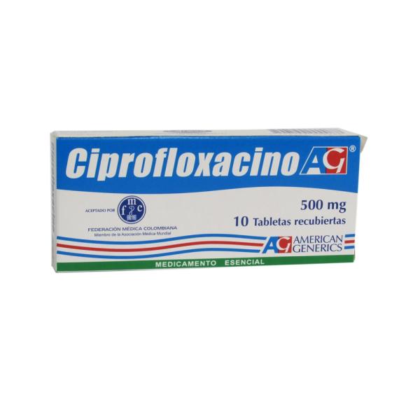CIPROFLOXACINA 500 MG 10 TABLETAS AG
