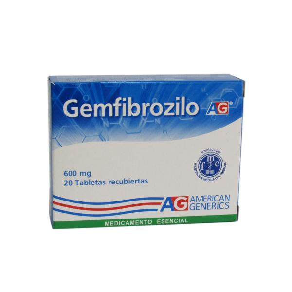 GEMFIBROZILO 600 MG 20 TABLETAS AG