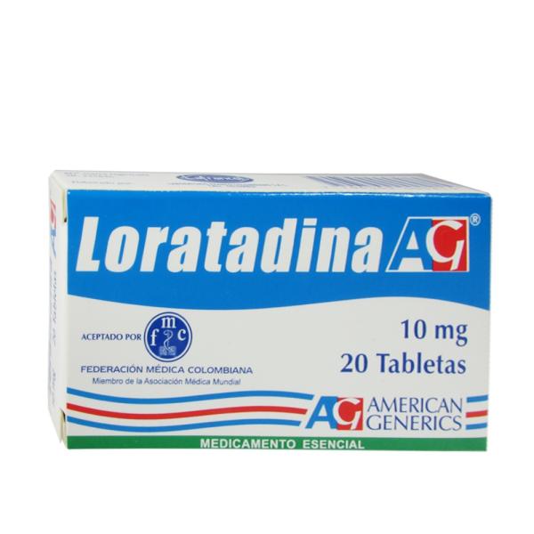 LORATADINA 10 MG 20 TABLETAS AG