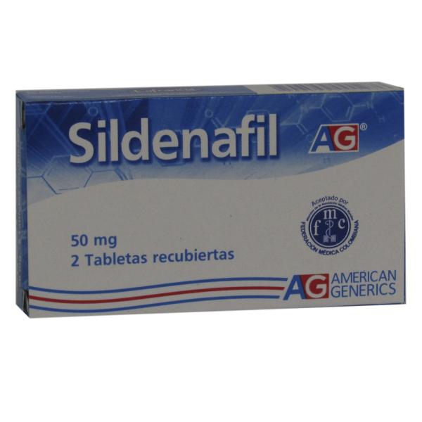 SILDENAFIL 50 MG 2 TABLETAS AG