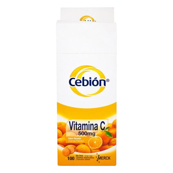 CEBION MASTICABLE NARANJA 100 TABLETAS