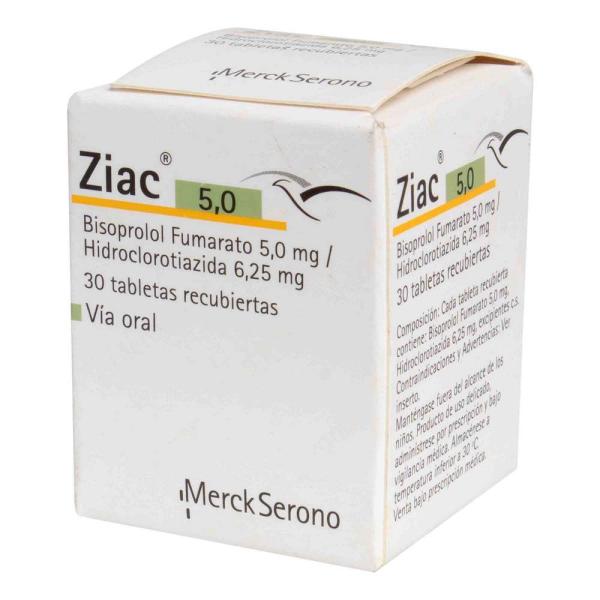 ZIAC 5 MG 30 TABLETAS (3%+) (A)(PAE)