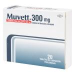 MUVETT 300 MG 20 TABLETAS (3%+)(A)