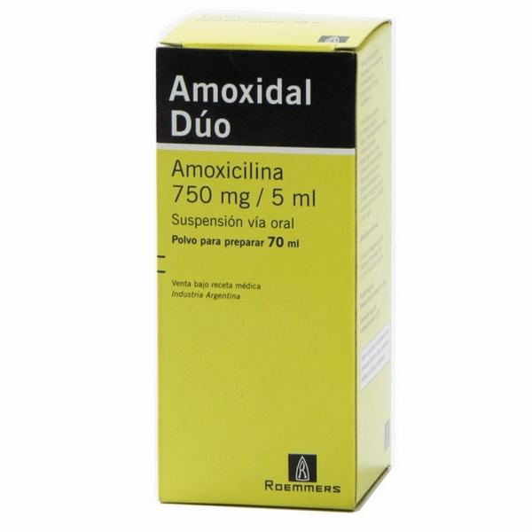 AMOXIDAL DUO 750 MG SUSPENSION 70 ML