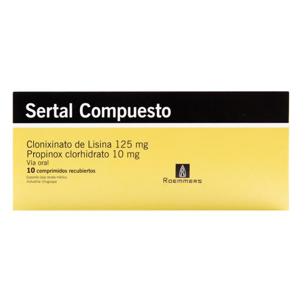 SERTAL COMPUESTO 10 MG 10 TABLETAS