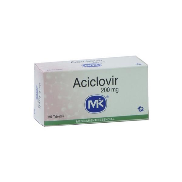 ACICLOVIR 200 MG 25 TABLETAS MK