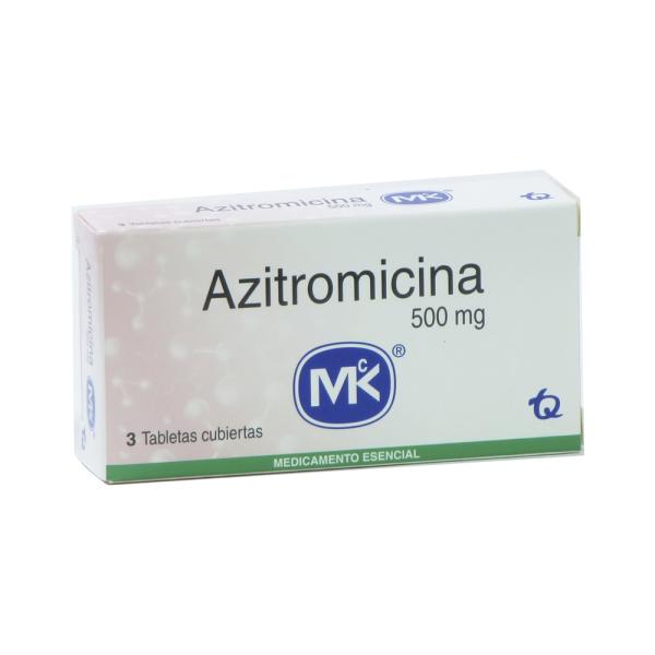 AZITROMICINA 500 MG 3 TABLETAS MK