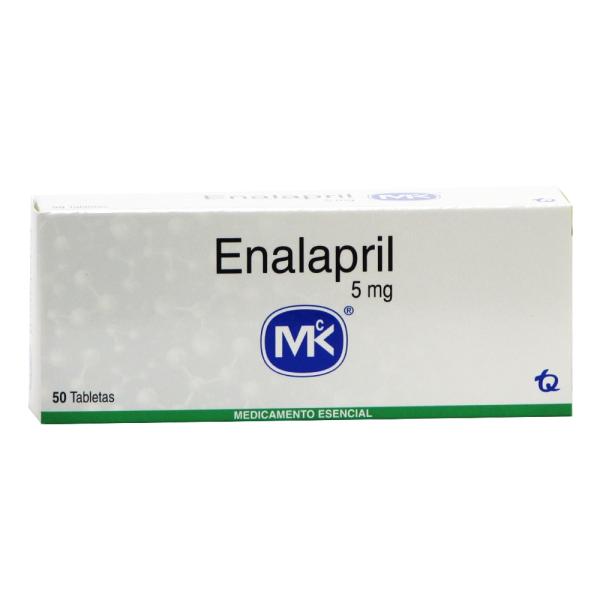 ENALAPRIL 5 MG 50 TABLETAS MK