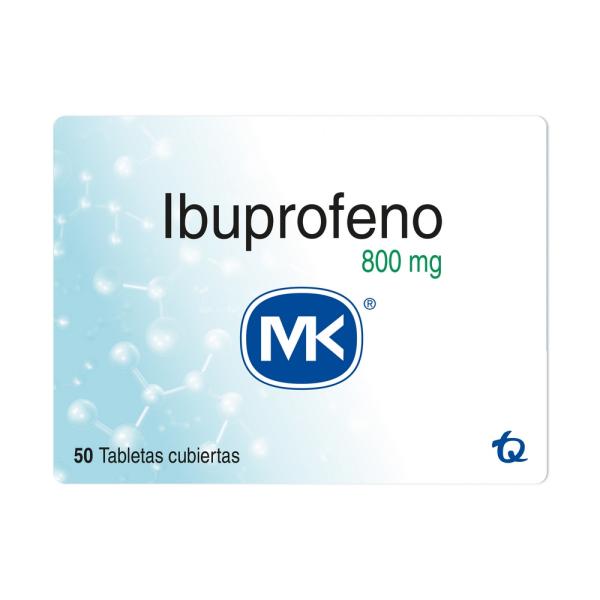 IBUPROFENO 800 MG 50 TABLETAS MK