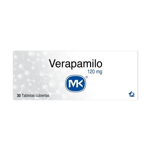 VERAPAMILO 120 MG 30 TABLETAS MK(P)9252