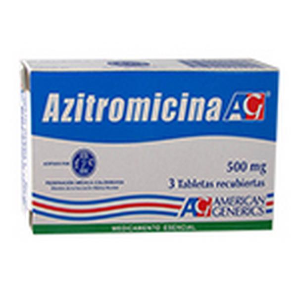 AZITROMICINA 500 MG 3 TABLETAS AG