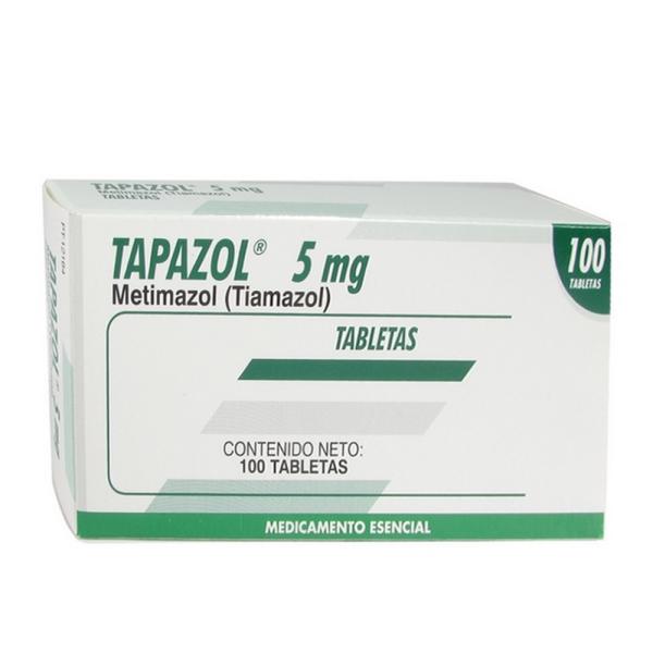 TAPAZOL 5 MG 100 TABLETAS