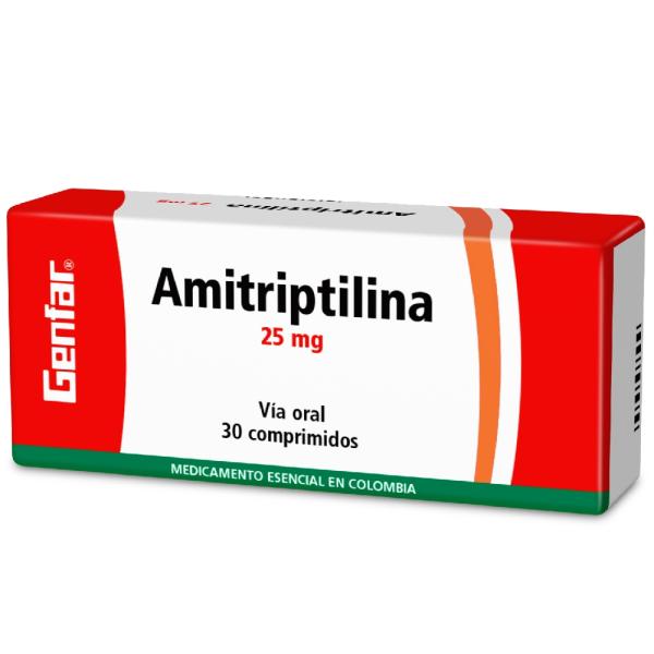 AMITRIPTILINA 25 MG 30 TABLETAS GF