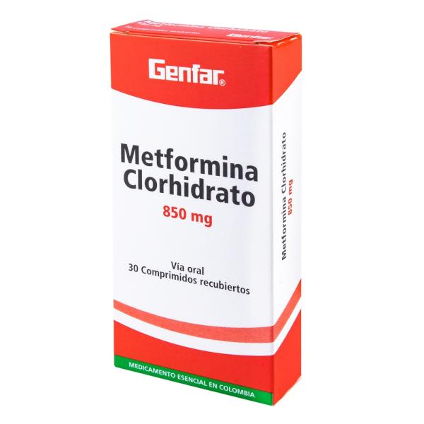 METFORMINA 850 MG 30 TABLETAS GF