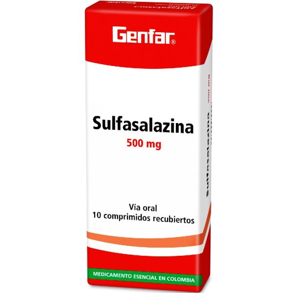 SULFASALAZINA 500 MG 10 TABLETAS GF