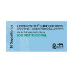 LIDOPROCTO 10 SUPOSITORIOS(3%+)
