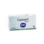 CAPTOPRIL 25 MG 30 TABLETAS MK