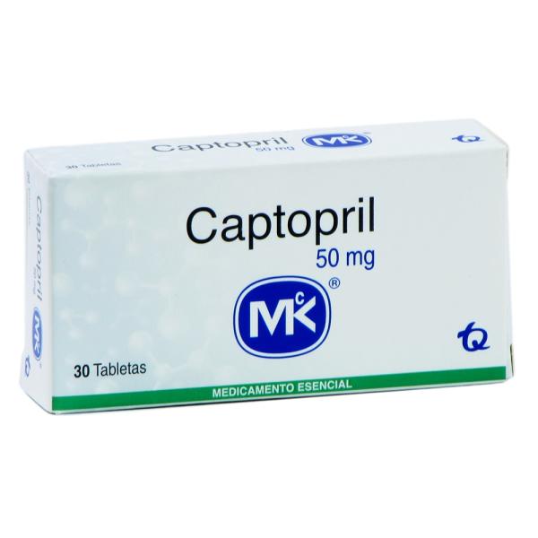 CAPTOPRIL 50 MG 30 TABLETAS MK