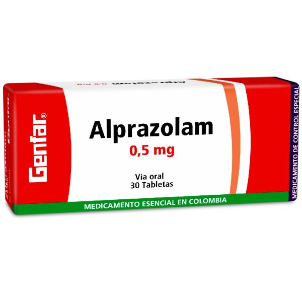 ALPRAZOLAM 0.5 MG 30 TABLETAS GF (C)