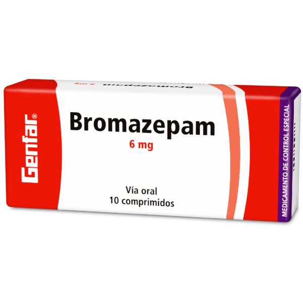 BROMAZEPAM 6 MG 10 TBS GF (C)