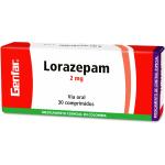 LORAZEPAM 2 MG 30 TABLETAS GF (C)