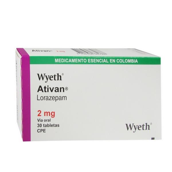 ATIVAN 2 MG 30 TABLETAS (C)