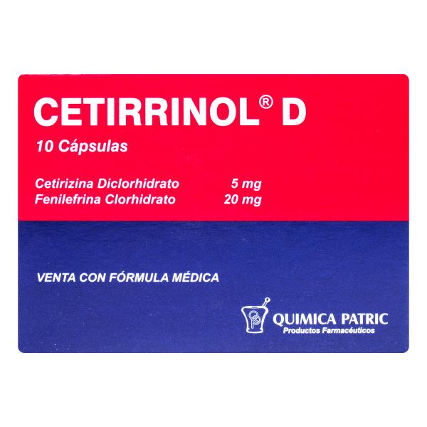 CETIRRINOL D 10 CAPSULAS