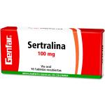 SERTRALINA 100 MG 10 TABLETAS GF