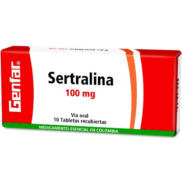 SERTRALINA 100 MG 10 TABLETAS GF