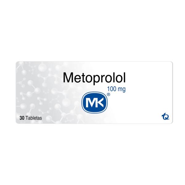 METOPROLOL 100 MG 30 TABLETAS MK