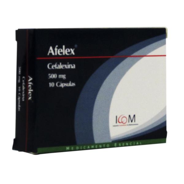 AFELEX 500 MG 10 CAPSULAS ICOM