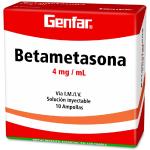 BETAMETASONA 4 MG 1 ML 10 AMPOLLAS GF