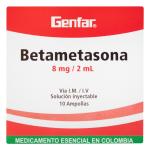 BETAMETASONA 8 MG 2 ML 10 AMPOLLAS GF