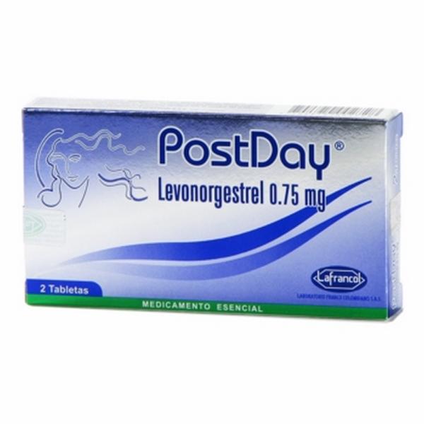 POSTDAY 0.75 MG 2 TABLETAS(P)17415(SC)