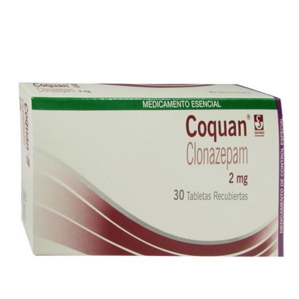 COQUAN CLONAZEPAM 2 MG 30 TABLETAS (C)
